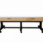 Ash & Steel Rolling Conference Table