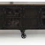 Custom Industrial 9 foot Rolling Media Cabinet / Wood & Steel