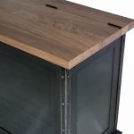 Steel Storage Bench / Solid Walnut Top